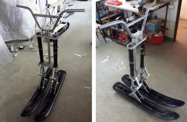 Двух лыжный модуль на мотоцикл питбайк_питбайк с двумя лыжами_лыжи для мотоцикла_лыжи на питбайк_10