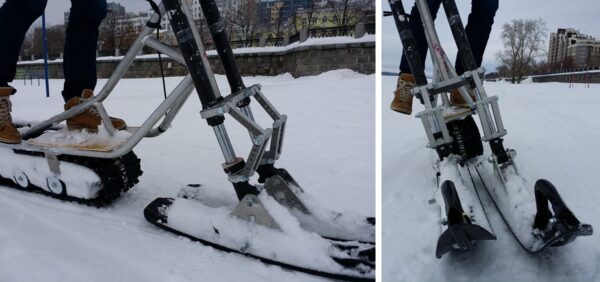 Двух лыжный модуль на мотоцикл питбайк_питбайк с двумя лыжами_лыжи для мотоцикла_лыжи на питбайк_12